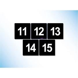 The Sign Studio – 4” x 4” – Exam Room Numbers 11-15 (NO Braille) Room Identification Signs Used for Exam Rooms, Offices, addresses and More – (Black/White)