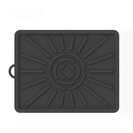 Silicone Griddle Mat for Blackstone Grills - Non-Slip Drip Pan & Spatula Rest | Heat-Resistant BBQ Side Shelf Protector | Outdoor Grill Countertop Accessories (black)