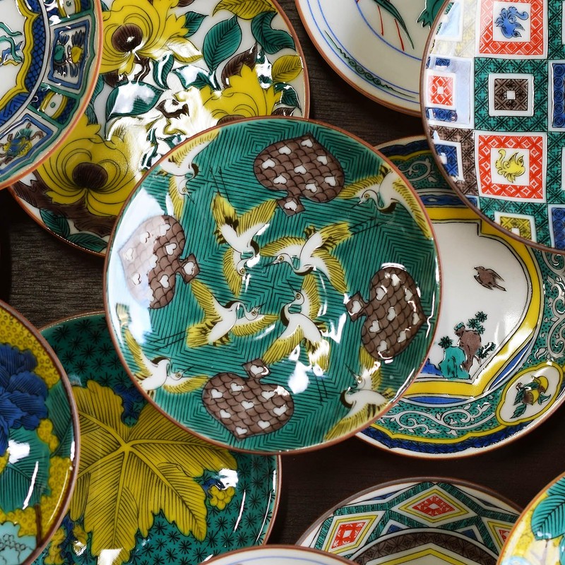 Stylish Kutani Ware Dish, Specialty, Bean Plate, Old Kutani Blue