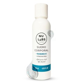 NU LABS Suero Corporal Niacinamida B3 + Extracto de Perla 120 ml – Sérum Ligero para Manchas, Tono Uniforme, Hidratación y Luminosidad – Apto Todos los Tipos de Piel