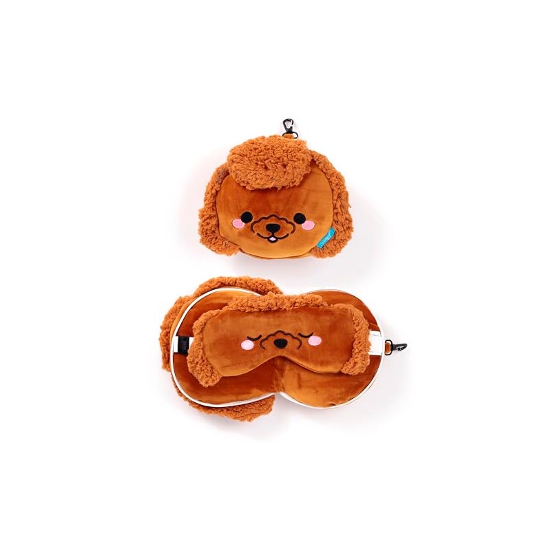 Puckator Relaxeazzz Travel Pillow with Eye Mask - Gigi the