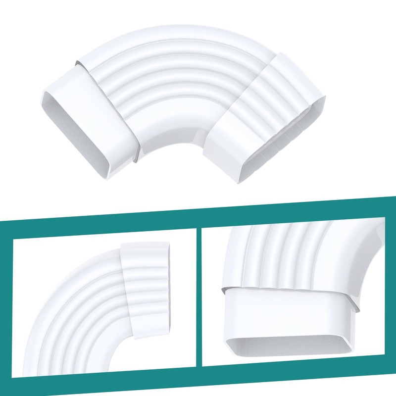 90 Degree Gutter Elbow, White PVC Drain Downspout Elbow, Downspout