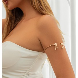 kepvrio Arm Cuff for Women,Arm Cuff Arm Bracelet Upper Arm Gold Cuff Bracelet Minimalist Armband Bangle Liquid Lava Arm Chain Open Bangle Cuff Bracelet Jewelry Gift (Style-C)