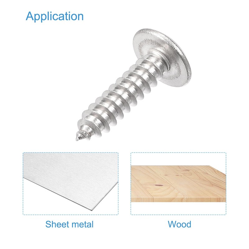 sourcing map Phillips Head Self Tapping Screws, #10 x 3/4"