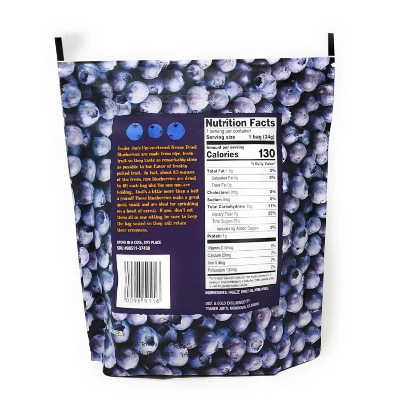 TRADER'S JOE FREEZE DRIED BLUEBERRIES - UNSWEETENED & UNSULFURED (2