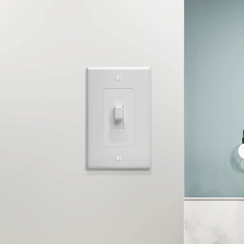 TayMac 5070W MASQUE 2000 Mid-size White 1-Gang Decorator Toggle Switch