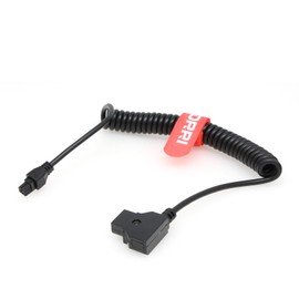 DRRI D-Tap to 4-Pin Microfit Male Power Cable for Freefly Systems Ember S5K High-Speed Camera (Spiral Cable)