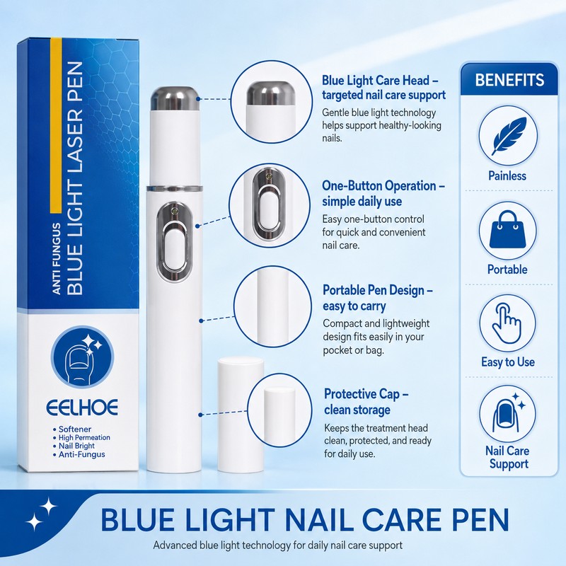 Portable Nail Care Pen for Women – Blue Light Grooming
