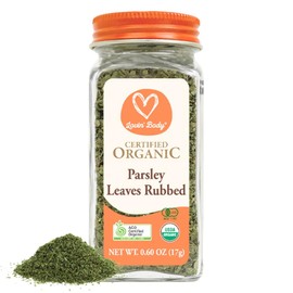 Organic Dried Parsley, 0.6 oz (17 g), Organic Dried Parsley, Organic Spice, Organic Spice, Additive-Free Spice, Organic Parsley Leaves Rubbed