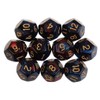 Yourandoll 10pcs Polyhedral Dice D12 Dice 12 Dice for Dungeons