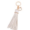 Rigral Women's Bag Charm Tassel Key Ring Keychain, white