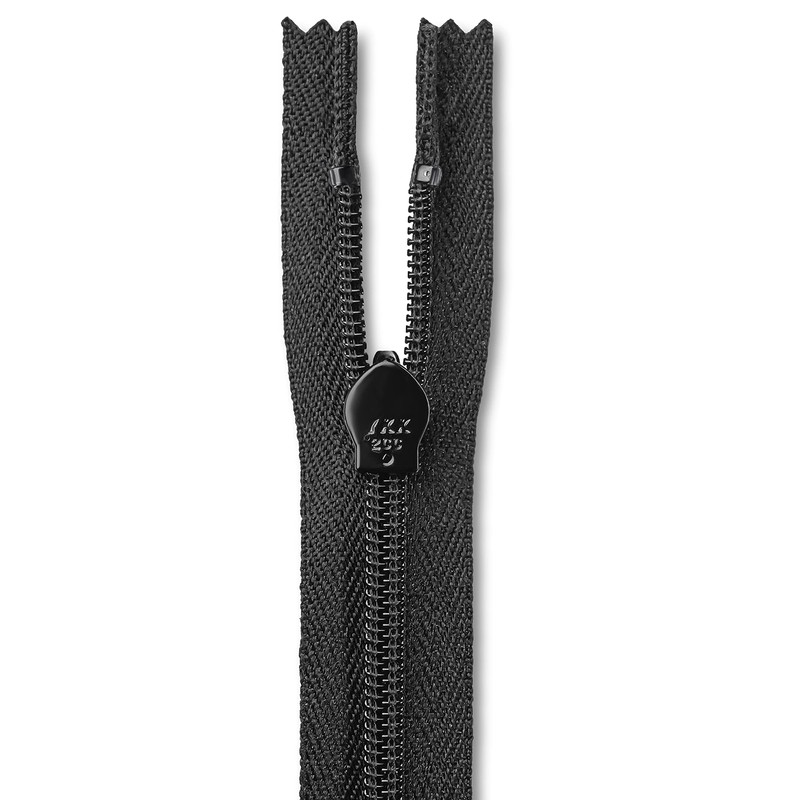 5 inch Invisible Zipper Black Non Separating Zipper Nylon Black