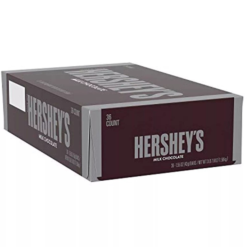Hershey's Milk Chocolate Candy Bars, Bulk Candy, 1.55-Oz. Bars, 36