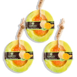 LABOTE Handmade Thai Organic Natural Soap Honey Melon with Typical Fragrance, Pack of 3
