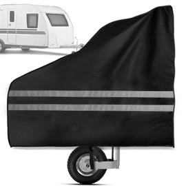 MeYuxg Deichselabdeckung, 600D Universal Deichselhaube Pferdeanhänger für die Anhängerdeichsel und Wohnwagen Wohnmobil,110CM x104CM Deichselhaube mit Reflektierendem Rand, Wasserdicht (Silber)