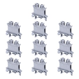 sourcing map Terminal Blocks 20 Pack USLKG2.5N Rail Mount Fuse Holder Screw Terminal Block Wire End Bracket Stopper Din Rail Screw Fixed for DIY Electronic Circuits Machine Appliances