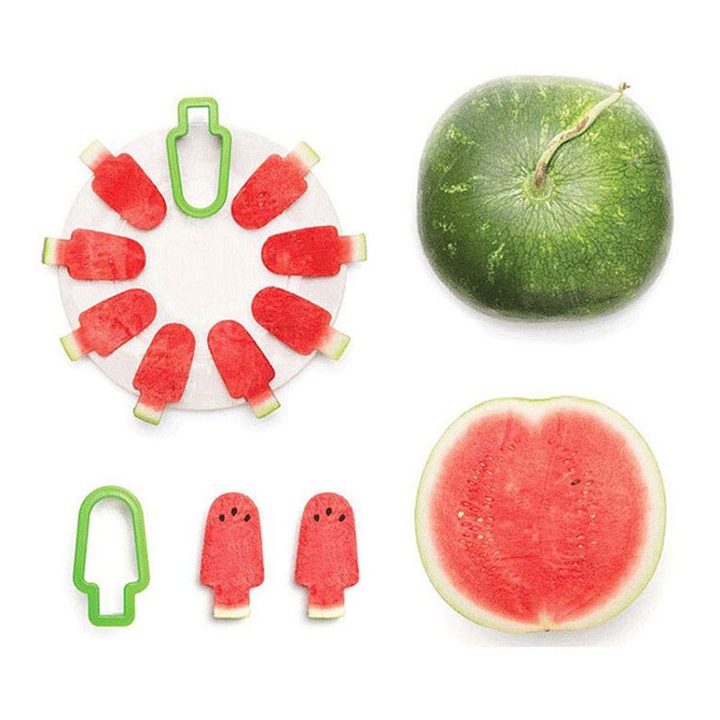 Watermelon Slicer, Creative Popsicle Shape Stainless Steel Watermelon Cutting Mold