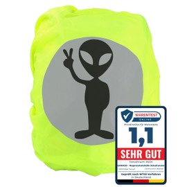 EANAGO Alien Premium Satchel Cover Rain Cover for School Bags and Backpack with Large Safety Reflector 100% Waterproof Universal Fit Rain Cover Rain Cover Rain Cover Rain Cover, yellow