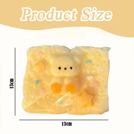 2 PCS Taba Squishy, Fufu Squishy, Butter Stress Relief Toy, Perfect Desk Accessory for Relieving Anxiety and Stress, Light Weight, Easy to Carry,Ideal for Office Workers, Students