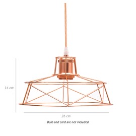Innoteck DS-1149 Vintage Ceiling Pendant Light Shade – Rose Copper Metal cage Chandelier lampshade DS-1149 Vintage Ceiling Pendant Light Shade – Rose Copper Metal cage Chandelier lampshade