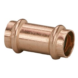 VIEGA 78177 Propress Zero Lead Copper Coupling without Stop 3/4" Press x Press (5-Pack)