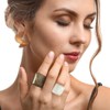Resin Chunky Rings for Women Multicolor Acrylic Plastic Rings Set