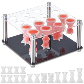 Teenyyou Chess PC DIY Kit Include 1 Chess PC Holder and 16 Chess Molds for Epoxy Resin