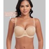 DotVol Women's Multiway Strapless Bra Plus Size Full Figure Underwire