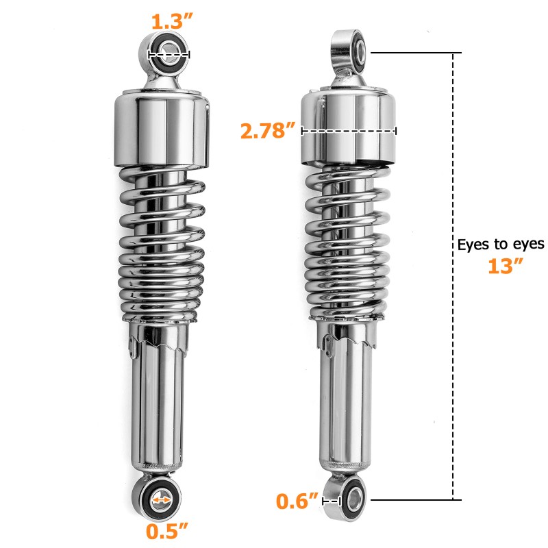CB 13" Rear Motorcycle Shocks For Harley Road King Electra