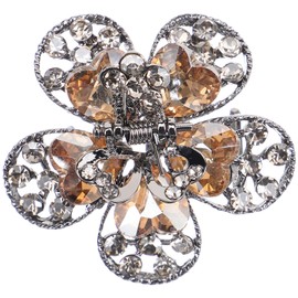 PACKOVE Vintage Rhinestone Flower Hair Claw Clip for Decorative Small Hair Jaw Clip Hold for Parties Birthdays and Everyday Use for Thick and Thin Hair