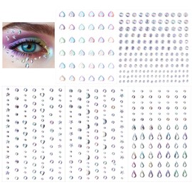 501Pcs Face Gems Self Adhesive Festival Face Jewels, Stick On Rhinestones for Makeup, Hair, Eye, Nail, Crafts (Colourful)