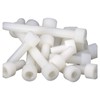 Nylon PA66 Plastic White Color Metric Knurled Hex Socket Head