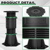 4 Pack Adjustable Bed Support Legs - 6.6"-9.8" Height Frame