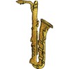 Saxophone (Musical Instrument) - Embroidered Iron On or Sew On