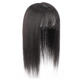 QIAOXI Wig, Semi-Long Hair Piece, Hair Extension, 3D Structure, Wig, Enhanced, Breathable, Partial Wig, Non-fall Charm, Fashion Goods, Full Hand Planted, For Everyday Use, Hide Gray Hair, Natural,