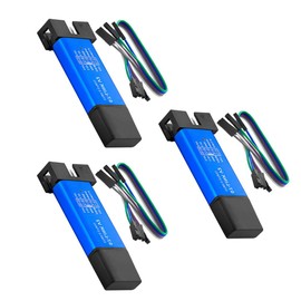 3pcs ST-Link V2 Programming Device Emulator Downloader (Random Color) with Wires for STM8 and STM32, Aluminum Housing Compatible with Arduino, Mini Debugger and Programming Emulator