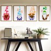 FINGERINSPIRE 4pcs Garden Gnome Stencil 8.3x11.7inch Reusable Flower Gnome Painting