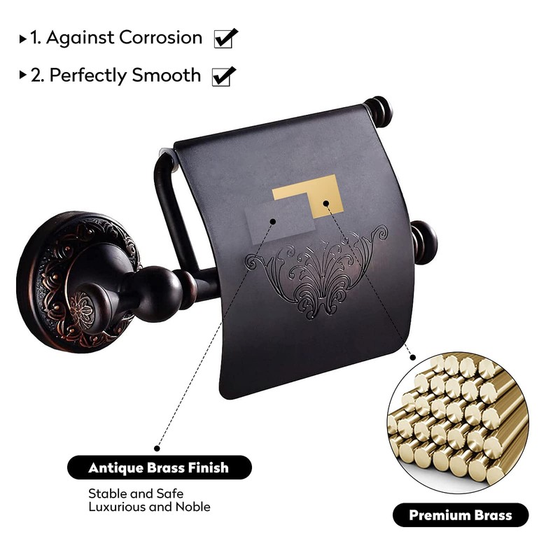 Leyden Bronze Toilet Paper Holder, Oil Rubbed Bronze Tissue Roll