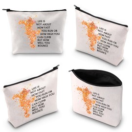 XYANFA Tiger Inspirational Makeup Bag Tiger Fans Cosmetic Bag Tiger Cartoon Movie Gift Tiger Merchandise Tiger Lover Gift (LIFE IS NOT ABOUT)