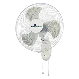 AirGrean Pro Wall Mount Fan 18 Inch, Hurricane Speed with 90 Degree Oscillation, 3 Speed Settings, Adjustable Tilt - ETL Listed, White, 18''