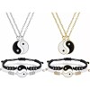 MINI BOXX Yin Yang Juego De Pulseras Con Collar, Pulseras