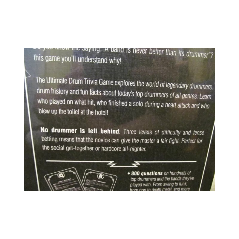 Rock Science Drum Trivia Game Beat the Competition