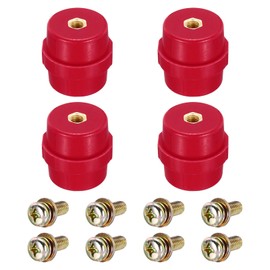 MECCANIXITY 4pcs SM-40 Busbar Insulator, Polyester Standoff Insulators, High-Strength with M8 Screws, Studs, Washers for Power Distribution Cabinet