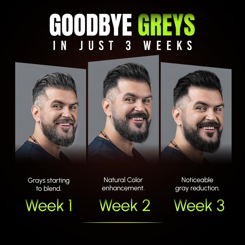 Herbishh Gray Reducing Shampoo for Men, Hair Darkening & Volume