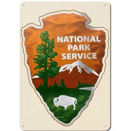 National Park Service Sign Tourism Rustic Design Suitable for Vintage Retro Wall Decor 8 x 12 inches