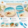 100 Pcs Beach Tableware Set Serves 25 – Disposable Ocean
