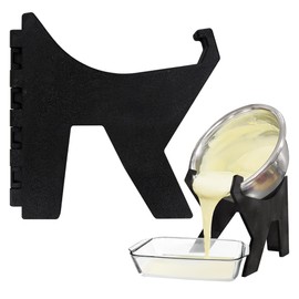 Engenuit USA Made BowLegs Adjustable Mixing Bowl Holder – 9"x9" Sturdy Kitchen Support for Easy Bowl Transfers – Durable Black Design – Ideal for Home & Everyday Cooking