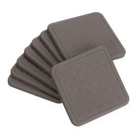 sourcing map 8Pcs Non-Slip Furniture Pads, 1.97" Square Anti Skid Rubber Caster Cups, Anti-Sliding Furniture Coasters, Anti Slide Floor Protectors Pads for Bed Couch Table (Brown)