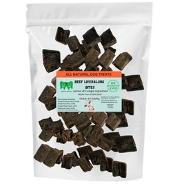 chew-e&tasty Beef Lung&Liver Dog Treats 1 lb - Dehydrated High Protein Dog Treat, Grain Free, Low to Odor Free for All Breeds & Size