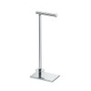 Gatco 1443C Modern Square Base Toilet Paper Holder Stand with